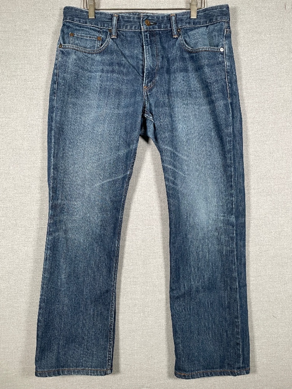 Bonobos Men's Jeans 34x30 Medium Wash Straight Leg Distressed Comfort Denim